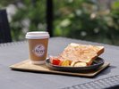 軽朝食無料サービス メニュー一例(ハムチーズトースト)