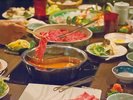 【牛しゃぶ】と【焼蟹】を【かきカニ小屋】にてお楽しみ頂けます。