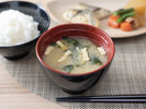 有機大豆を使用したお味噌汁でほっと一息♪