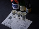 秋田の大吟醸 三種飲み比べセット 1,600円60mlグラス3種にて提供致します。