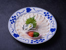 追加料理 鉄刺(河豚薄造り)一人前3,000円