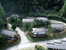 上空からのコテージ