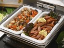 博多の郷土料理「がめ煮」とウィンナー(日替わり)