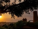 夕日を望みながら