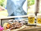 BBQプランの肉を綺麗に盛ると♫