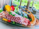 手ぶらBBQコース。和牛はもちろんソーセージも激うまです。