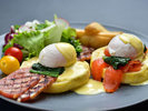 グリル朝食 ご朝食は、和洋のブッフェスタイルでご用意しております。