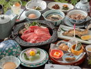 ■夕食一例|米沢牛会席(すき焼き)2倍