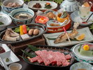 ■夕食一例|米沢牛ステーキ会席2倍