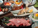 ■夕食一例|米沢牛ステーキ会席2倍