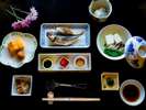 朝食(一例)ご朝食も高評価!美味和食が翌朝もお愉しみいただけます。