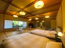 温泉露天風呂付「広重」オリジナル和ベット