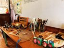 【1階】小学校の授業で使っていたアイテムが展示!自由に触れて頂けます。