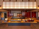 ライブキッチンの炭グリルで仕上げて提供いたします