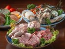 新鮮な食材が勢ぞろい。(BBQの食材一例)