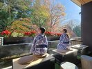 足湯 タオル1枚あれば着替え要らずですぐに楽しめる足湯。