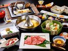 【夕食|松阪牛しゃぶしゃぶコース】松阪牛ならではの繊細な霜降りと、とろける旨みを味わう贅沢なコース。