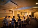 1階「鮨割烹 味幸」の店内のイメージ。新鮮な京の幸を、思う存分ご堪能くださいませ。