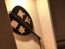 施設内には相撲をあしらったデザインが施されています。