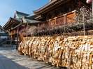 湯島天満宮。学問にゆかりのある落ち着いた佇まいの古くからの神社です。梅の名所としても知られています。