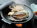 あわび陶板焼き