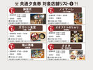共通夕食券を利用できるお店@