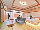 半露天客室はご家族に大人気