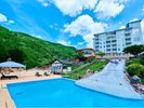 夏季限定でプールを開放 水深50cmほどでお子様も安心