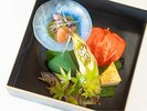 季節の会席 前菜盛り合わせ