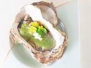 夏の特別会席 岩牡蠣の木の芽味噌焼き