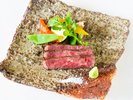 夏の基本会席 黒毛和牛炭火焼き 夏野菜を添えて