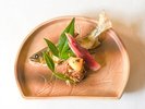 秋御膳 子持ち鮎の塩焼き
