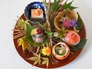 秋の特別会席 前菜盛り合わせ
