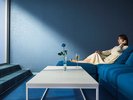 「ROOM AO」海と空の境目がゆるやかに溶けあう、露天風呂付きの青の客室