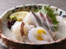 【季節の会席】秋(2026年9月〜11月)造里 たべつづけ鯛松皮造り 間八造り あおりいかからすみ天のせ