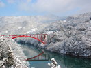 神通峡の水墨画のような景色*