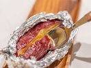 【追加オプション】蜜がたっぷり入った焼き芋が味わえます。