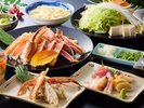 蟹づくしコース※写真の蟹鍋は2人前です