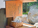 【露天茶風呂:緑泉】温泉脇には特製のお茶パックもあり、お茶を体全身で感じていただけます。
