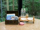 トイレシートや食器など、充実の愛犬用アメニティを無料貸出。