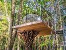 この部屋だけの特別な遊び場。森を見下ろす高台のテラスを、心ゆくまで独り占め。