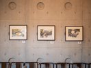 エントランスロビー石橋のデッサンを展示しています。