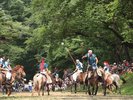 【加賀美流騎馬打毬】長者山新羅神社で行われる、武士道を重んじた青森県無形民俗文化財の古典競技です。