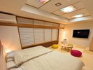 【デザイナーズルーム「思季」】四季と彩をコンセプトに作られたベッドルームです。