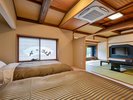 【せきれい】‐リバービュー-8畳の和室と10畳の洋間でお寛ぎいただけます