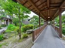 本館と離れを結ぶ回廊からも庭園の風景を楽しめます