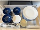 完備された食器類