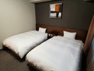 【スタンダード】ツインルームのベッドです。120p幅の快適なベッドサイズで心地よい眠りを☆