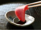 新鮮な『まぐろのお造り』まぐろの旨みをダイレクトに味わえます。
