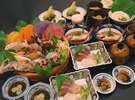 魚貝類をふんだんに使った夕食